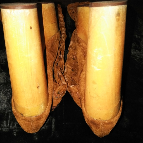 Jeffrey Campbell UltraSuede Thigh High Lace Boots - Picture 7 of 8